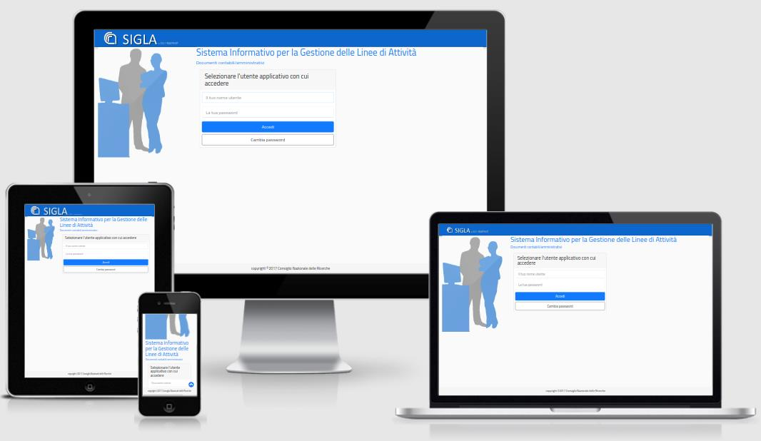 Schermata di accesso a SIGLA